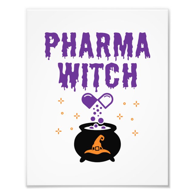 Foto Farmacêutica Halloween Pharmacy Tech Pharma Witch (Frente)