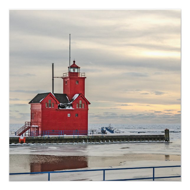 Foto Farol conhecido como Big Red em Michigan (Frente)