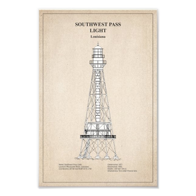 Foto Farol de passagem sudoeste - Louisiana - SBD (Frente)