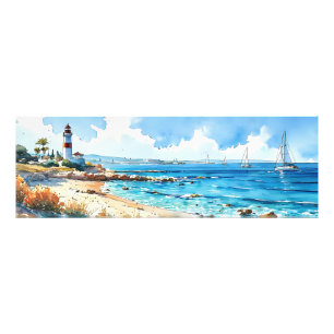 Foto Farol e iates mediterrânicos de proteção contra a