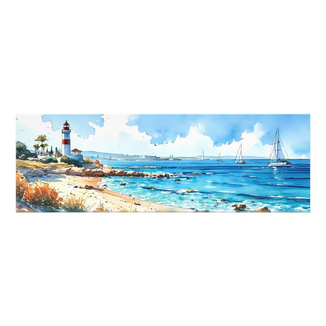 Foto Farol e iates mediterrânicos de proteção contra a  (Frente)
