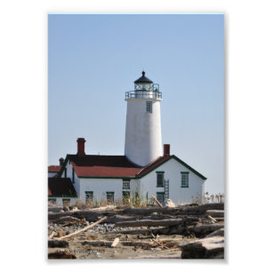 Foto Farol novo Dungeness Spit, 5X7, em Sequim, WA
