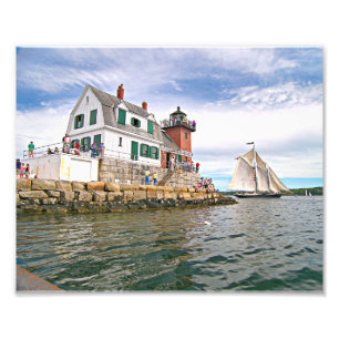 Foto Farol Rockland Breakwater, Maine Photo Impressão