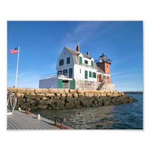 Foto Farol Rockland Breakwater, Maine Photo Impressão