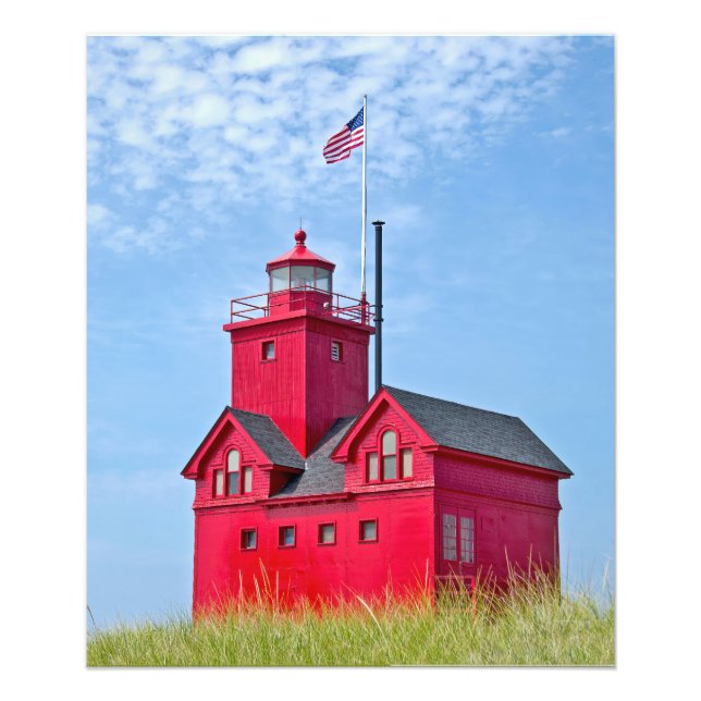 Foto Farol Vermelho Grande Holandês Michigan (Frente)