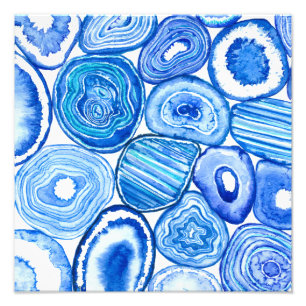 Foto Fatias de agata azul