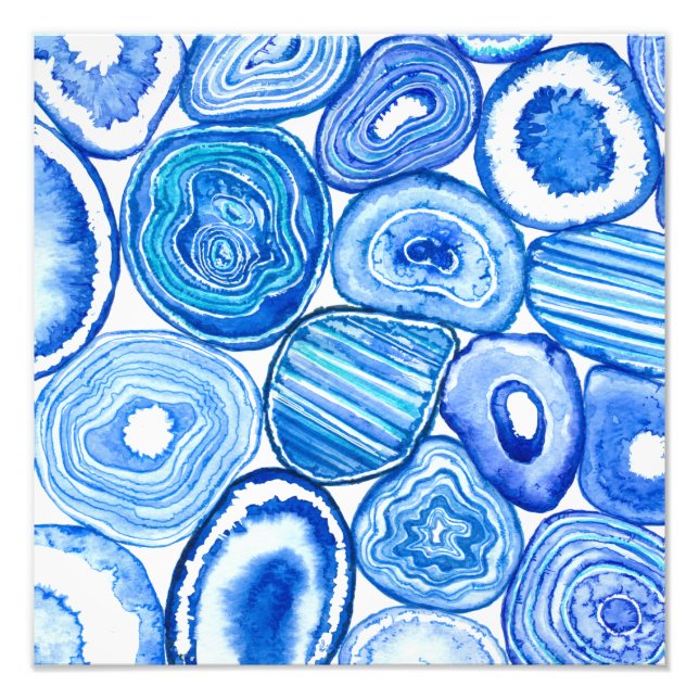 Foto Fatias de agata azul (Frente)