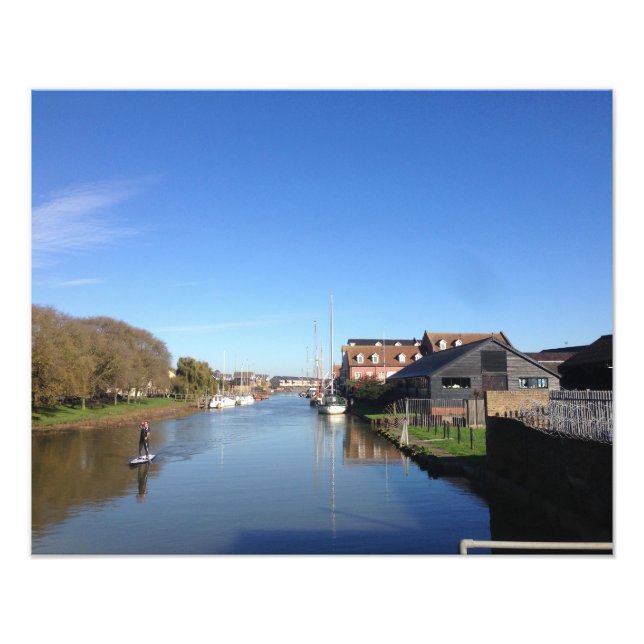 Foto Faversham Creek, Inglaterra, com Paddle Boarder (Frente)