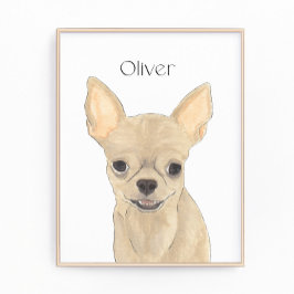 Foto Fawn Personalizado Tan Short Haired Chihuahua Art