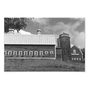 Foto Fazenda Vermont Woodstock VT Red Barn Preto e Bran