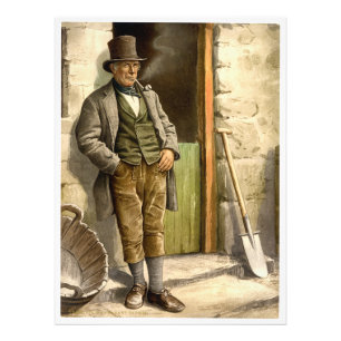 Foto Fazendeiro irlandês 1890 do camponês
