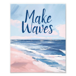 Foto Fazer Ondas Cor-de-Rosa Azul Barre