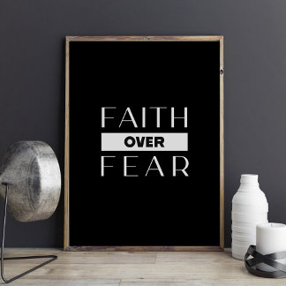 Foto Fé sobre Medo Muro Imprimível de Cotação Motivacio