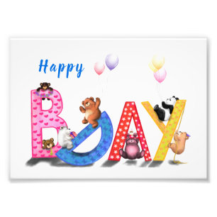 Foto Feliz Aniversário - Festa de Ursos Bebês Diversão