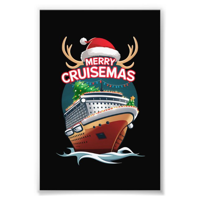 Foto Feliz Cruisemas Cruise Ship Family Christmas Funny (Frente)