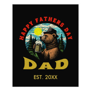 Foto Feliz Dia dos Pais Papai Caneca de Cerveja Homem d