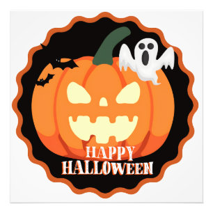 Foto Feliz Halloween Pumpkin Wall ART