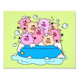 Foto Feliz Impressão de Arte de Suínos