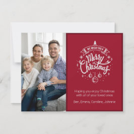 Foto Feliz Natal Cartão de Férias de Saudação