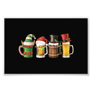 Foto Feliz Natal Cervejas Bebendo Papai Noel Amante da