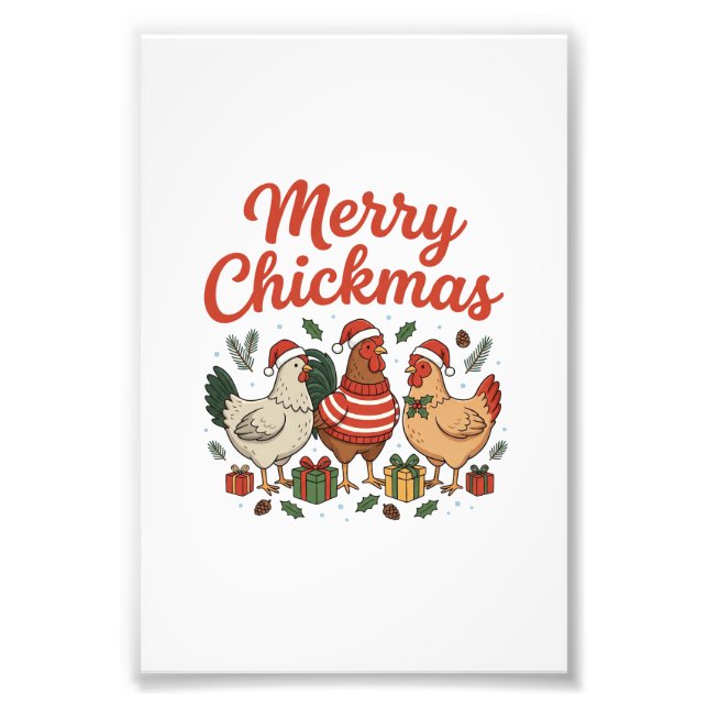 Foto Feliz Natal de Frango Chickmas (Frente)