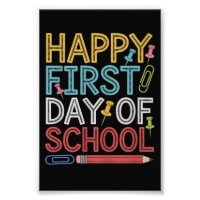 Feliz Primeiro Dia De Aula De Volta À Escola 