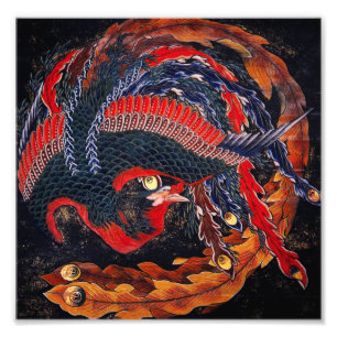 Foto Fênix Japonesa de Hokusai