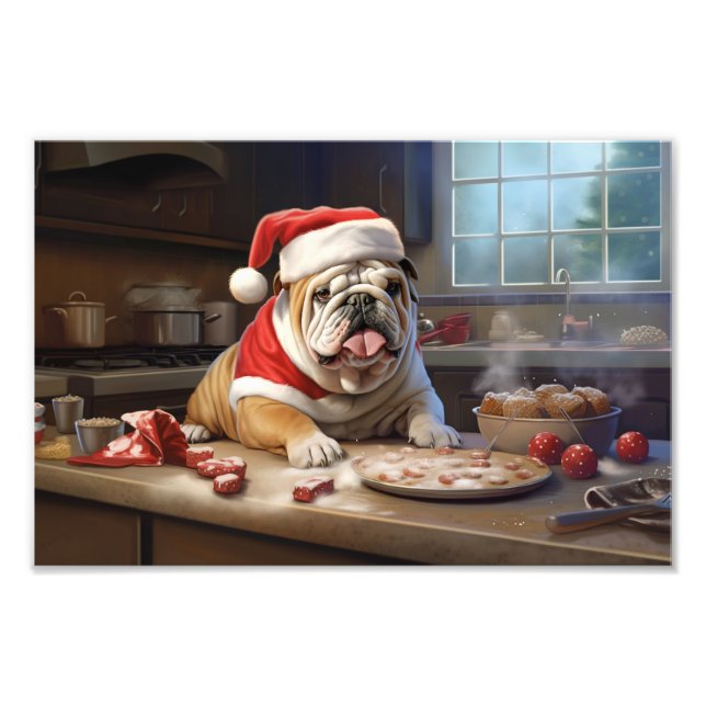 Foto Feriado de Natal do Bulldog Inglês (Frente)