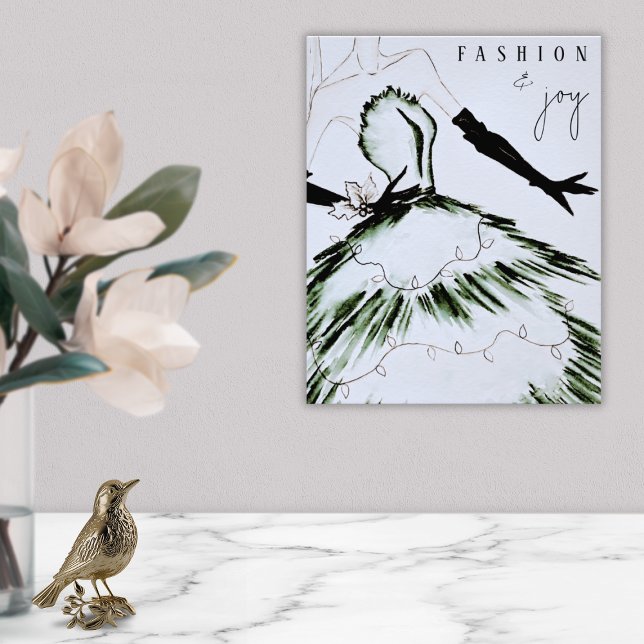 Foto Feriado do Modelo de Moda Vogue de Aquarela (Criador carregado)