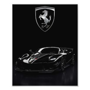 Foto Ferrari FXX-K Hypercar Preta Supercarro Escuro
