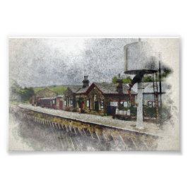 Foto Ferrovia Heritage da Estação Oxenhope Aquarela