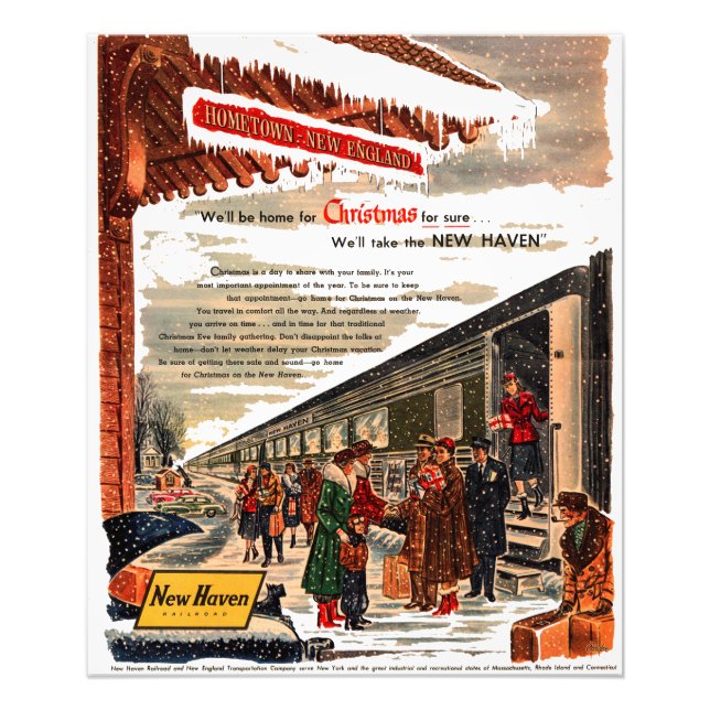 Foto Ferrovia New Haven Natal 1947 (Frente)