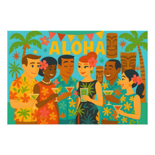 Foto Festa de Cocktail Luau dos Anos 60 no Estilo Sécul