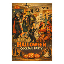 Festa de Martini de Halloween dos Anos 50 no Estil