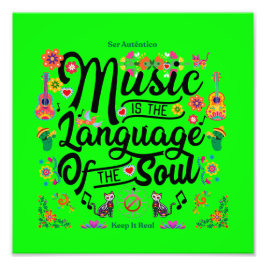 Foto Festive Music Is The Language Of The Soul (Green)