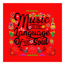 Foto Festive Music Is The Language Of The Soul (Red)