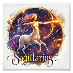 Foto Fiery Sagittarius Zodiac Art