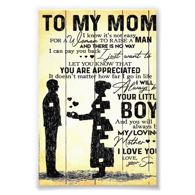 Foto Filho Para A Mãe, Presente Para A Minha Mãe, Dia d (Frente)