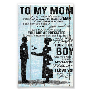 Foto Filho Para A Mãe Presente, Personalize A Carta Pa