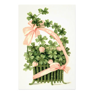Foto Fita Cor-de-Feira Rosa Shamrock Quatro Folha Folha