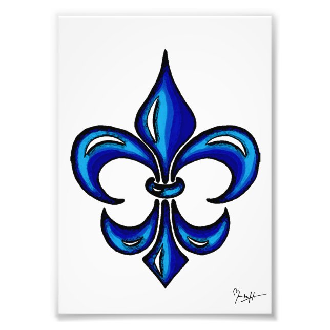 Foto Fleur de Lis em Azul (Frente)