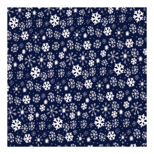 Foto Floco de Neve Desenhado à Mão com Fundo Azul Cláss