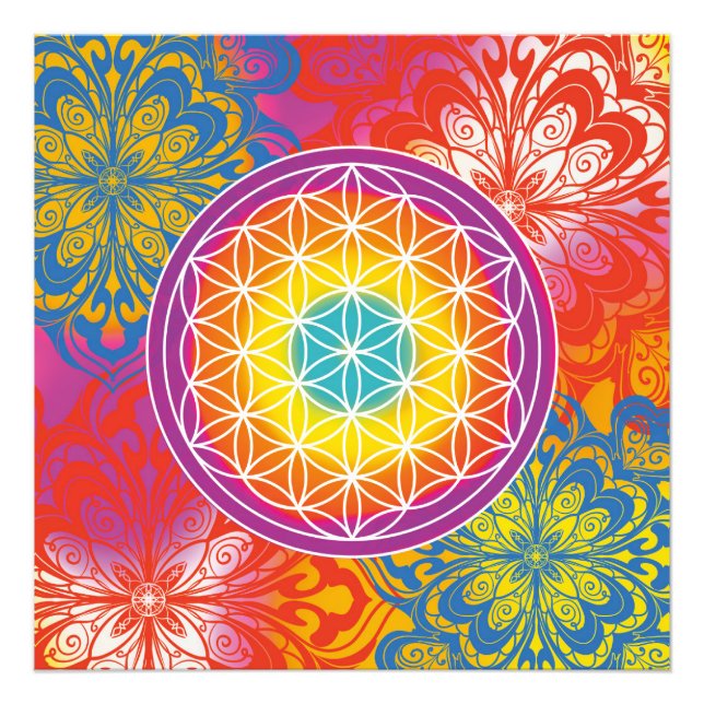 Foto Flor da vida mandala zen (Frente)