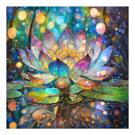 Foto Flor de Lótus Iluminada em Flor