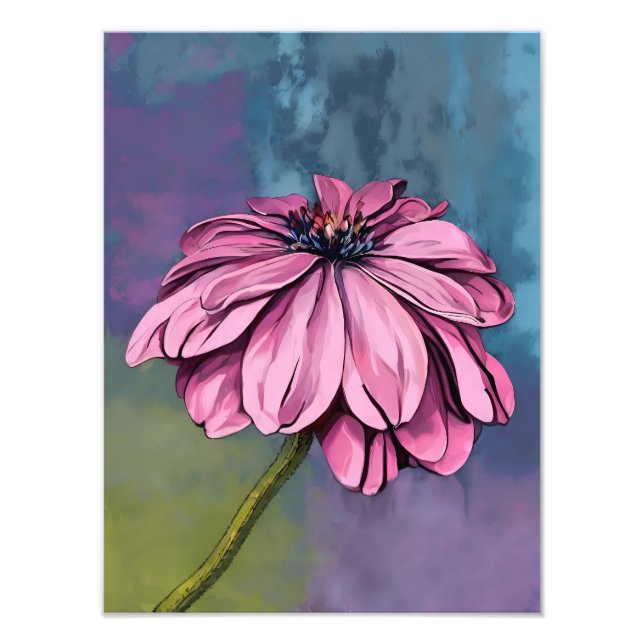 Foto Flor Rosa Bloqueada (Frente)