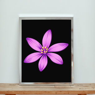 Foto Flor Roxo Elegante em Preto