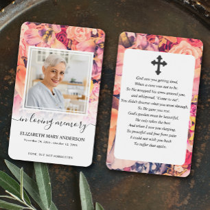 Foto Floral Brilhante Simpatia Funeral Cartão de O