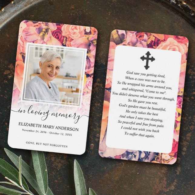 Foto Floral Brilhante Simpatia Funeral Cartão de O (Criador carregado)