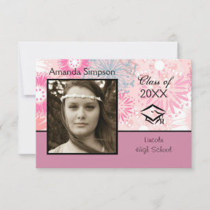 Foto Floral e Rosa - Anúncio de Graduação 3x5