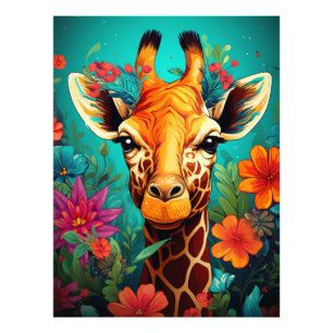 Foto Floral Girafa Portrait- 9319